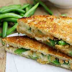 "Green Bean Casserole" Grilled Cheese