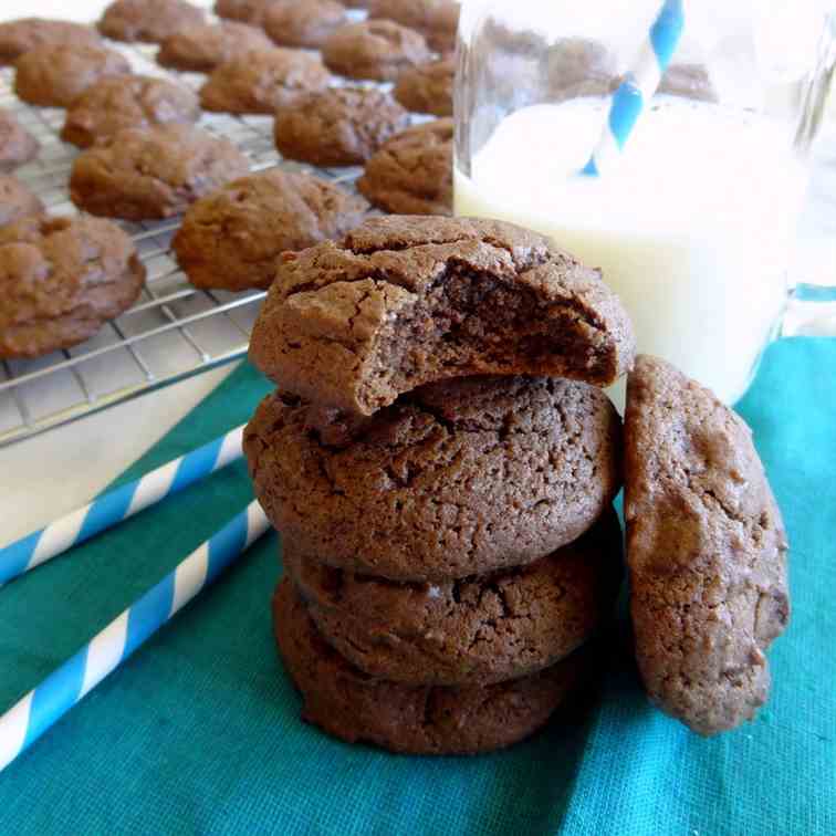 chocolate espresso crinkle cookies