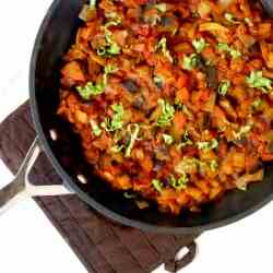 Eggplant Onion and Tomato Stew