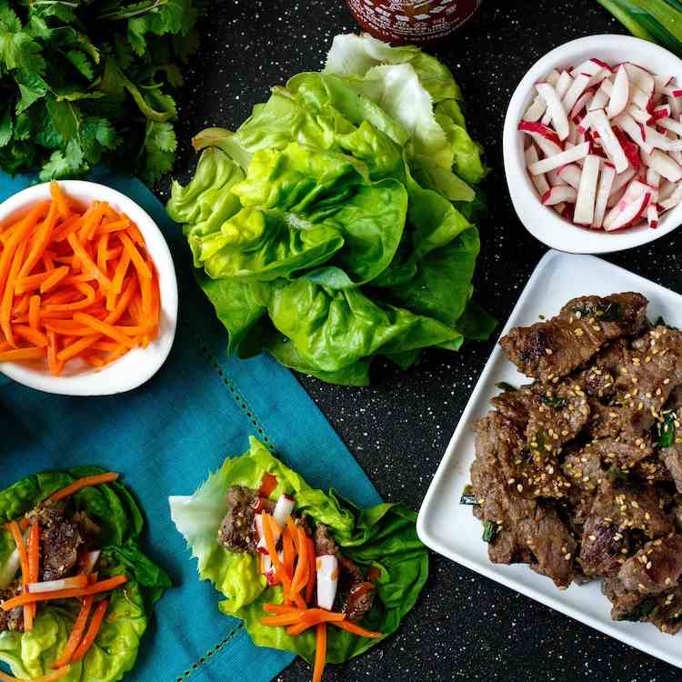 Asian Steak Lettuce Wraps