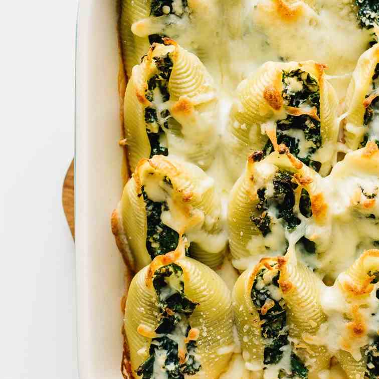 Kale and Ricotta Stuffed Shells Recipe