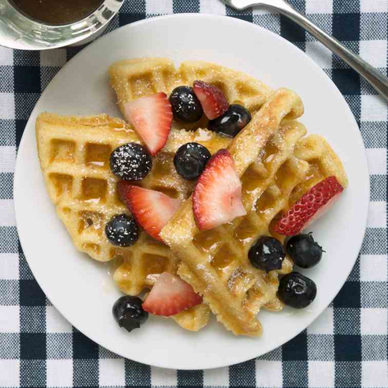 Raised Waffles with Warm Maple Butter
