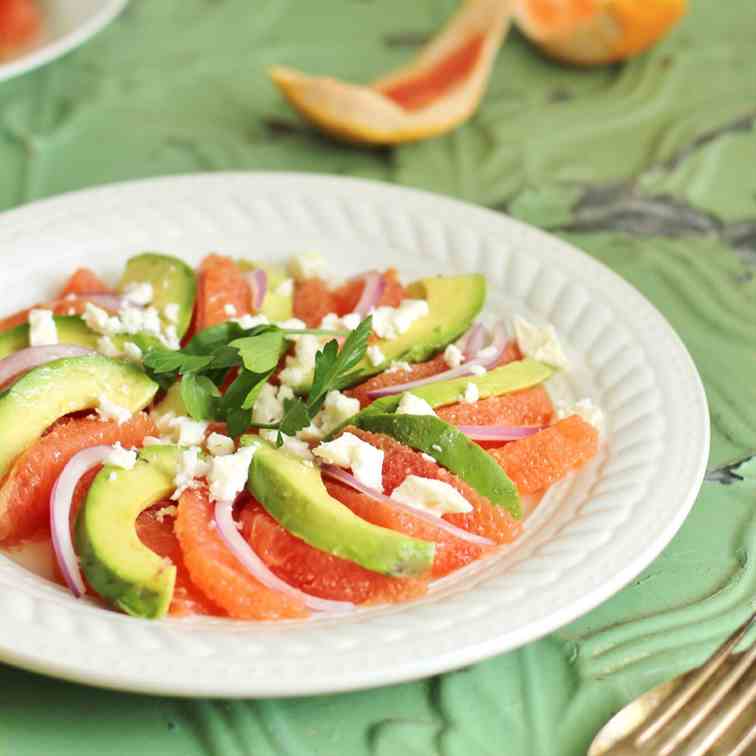 Grapefruit avocado salad