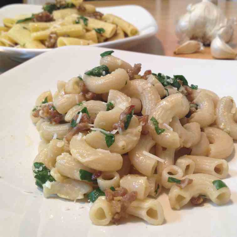 Pasta with Sausage & Spinach