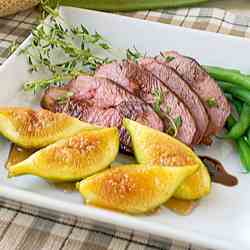 Four spices duck breasts with figs