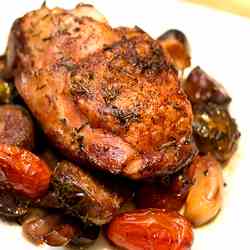 Baked Chicken Thighs in Red Wine