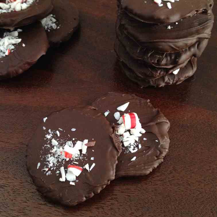 Chocolate Peppermint Bark Cookies