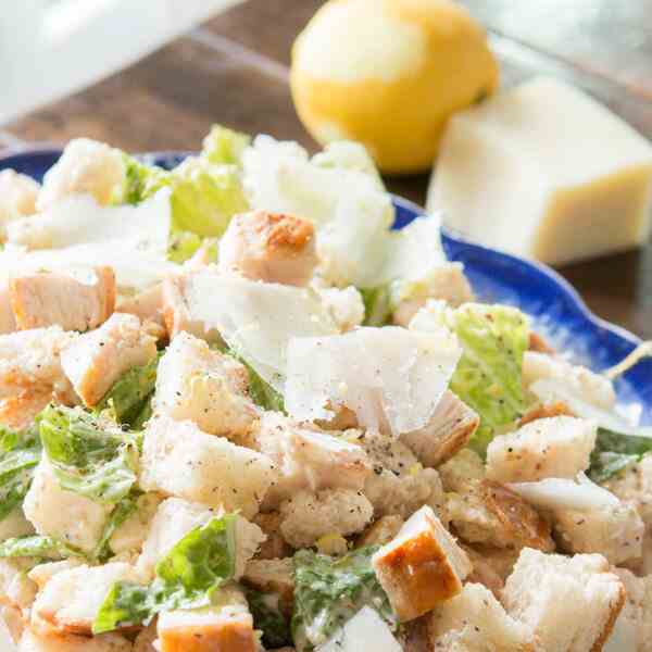 lemon chicken caesar panzanella salad