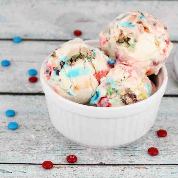 M&M Cookie Dough Ice Cream