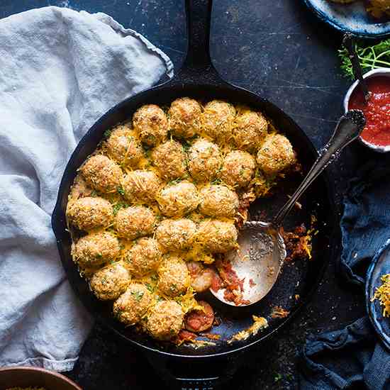 Cajun Cauliflower Tot Casserole