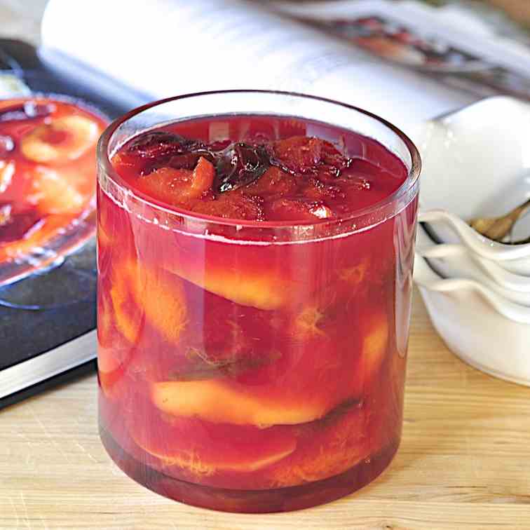 Late summer fruit compote