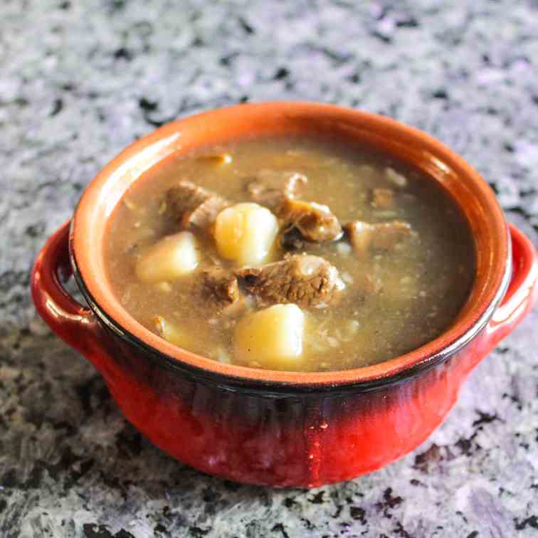 Steak and Potato Soup with Mushrooms