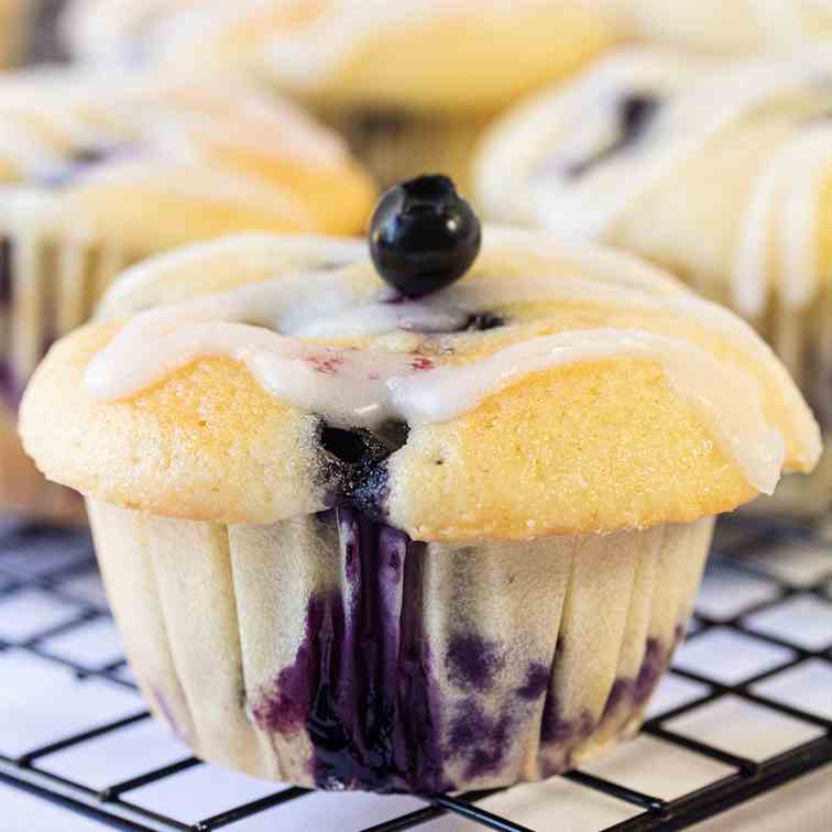 Moist Lemon Blueberry Muffins