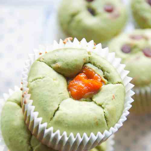 Green Tea Mochi Cupcakes