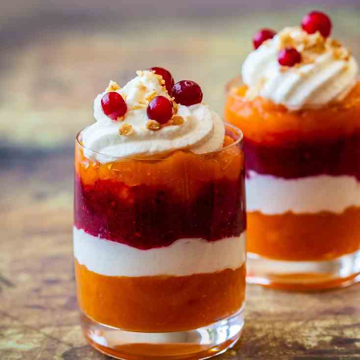 Pumpkin - Cranberry Mini Trifles