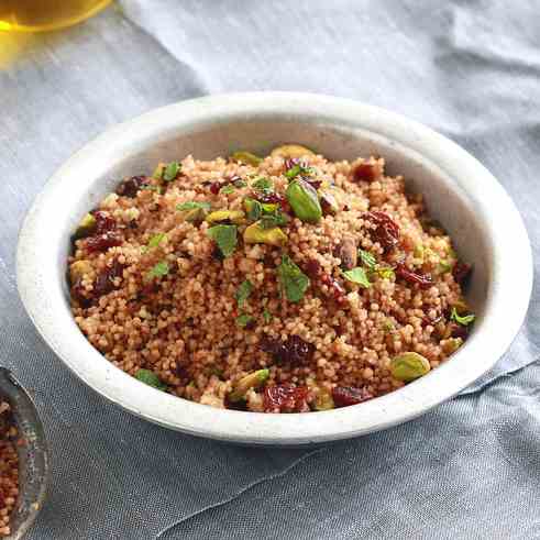 Cherry Pistachio Cocoa Couscous