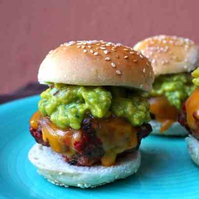 Beef, Chorizo and Guacamole Sliders