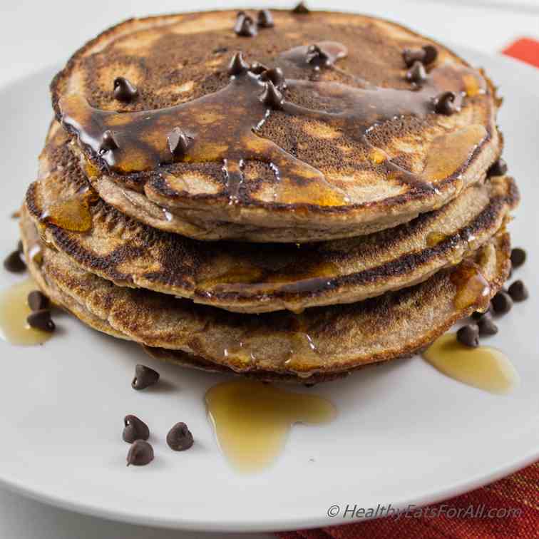 Chocolate Chip Protein Pancakes