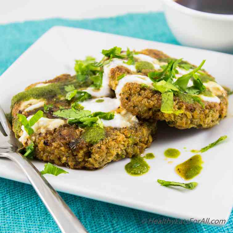 Cauliflower Broccoli Quinoa Burgers/Tikkis