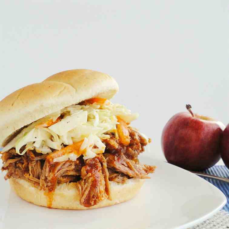 Slow Cooker Apple BBQ Pulled Pork