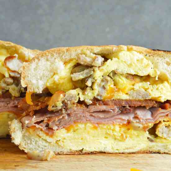 Breakfast Dagwood Sandwich