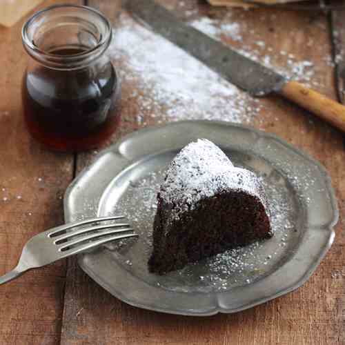 Black Russian Cake with Homemade Kahlua