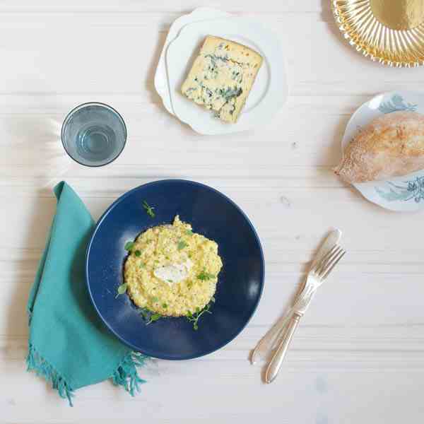 Blue Cheese Scrambled Eggs