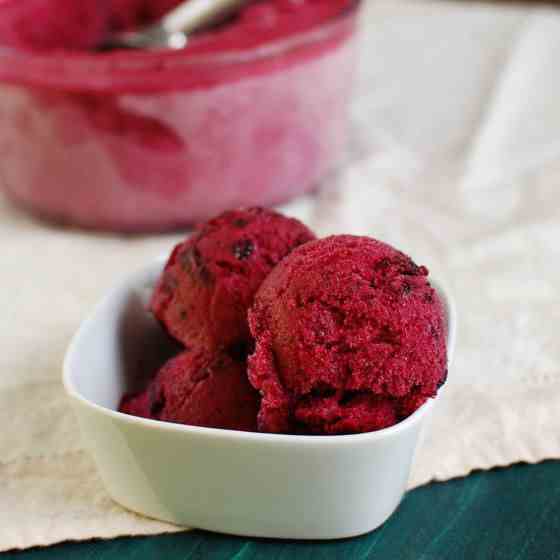 Blueberry Beer Sorbet