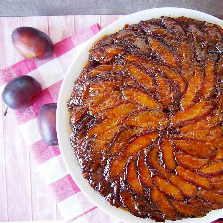 Upside Down Plum Cake