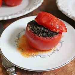 Sausage and Pesto Stuffed Tomatoes