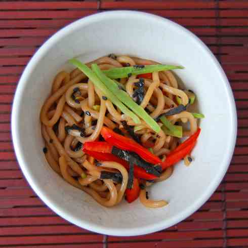 Cold soba noodle salad