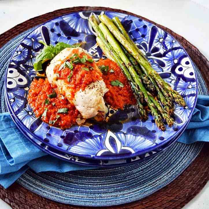 Leek & Cheese Stuffed Chicken Breasts