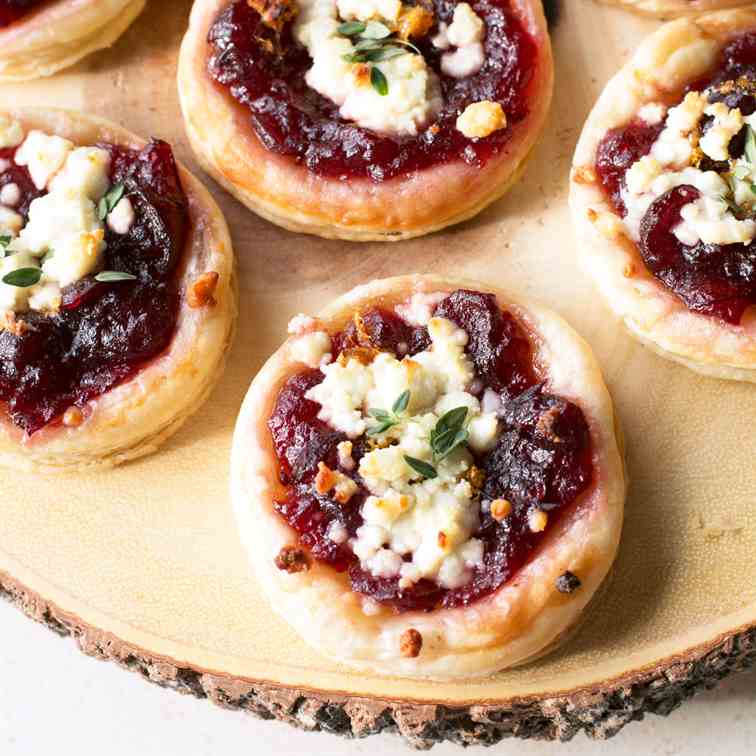 Cranberry Goat Cheese Tarts 