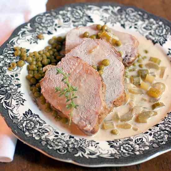 Pork Loin with Creamy Celery Sauce