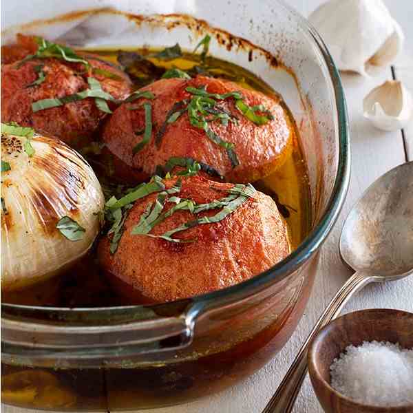 Tomatoes and Onions in Olive Oil 