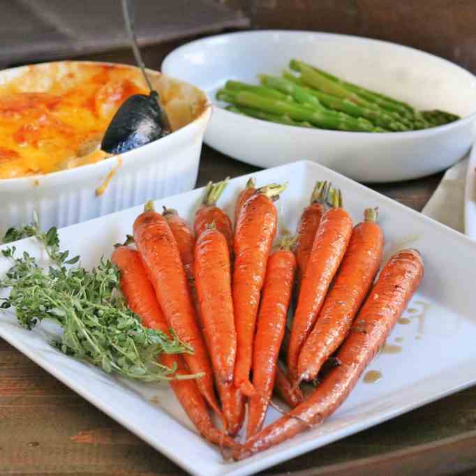 Bourbon Glazed Roasted Carrots