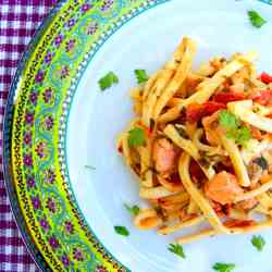 Scialatielli Amalfitani with Salmon