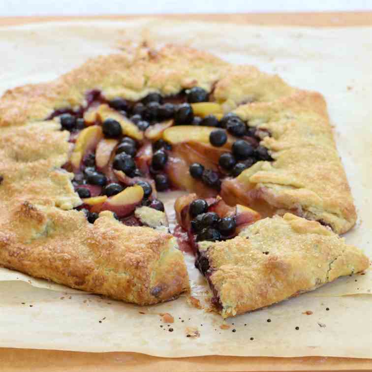 Apricot and Blueberry Galette