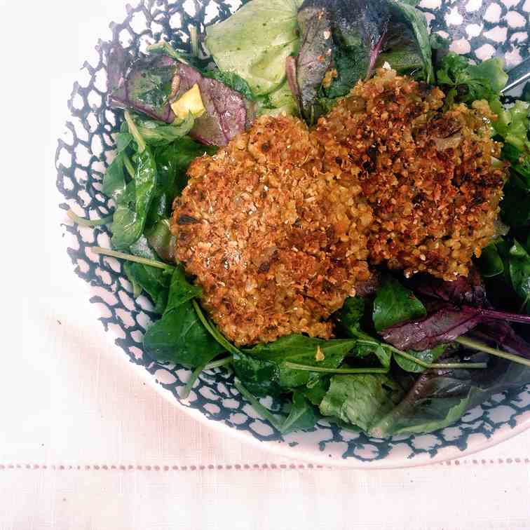 Lentil + Quinoa Cakes