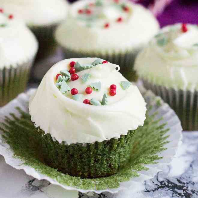 Green Velvet Cupcakes