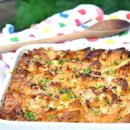 Savoury Bread and Butter Pudding