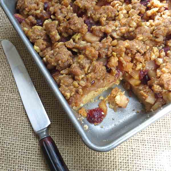 apple cranberry walnut bars