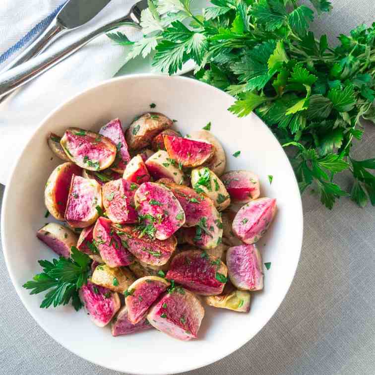 Roasted Watermelon Radish