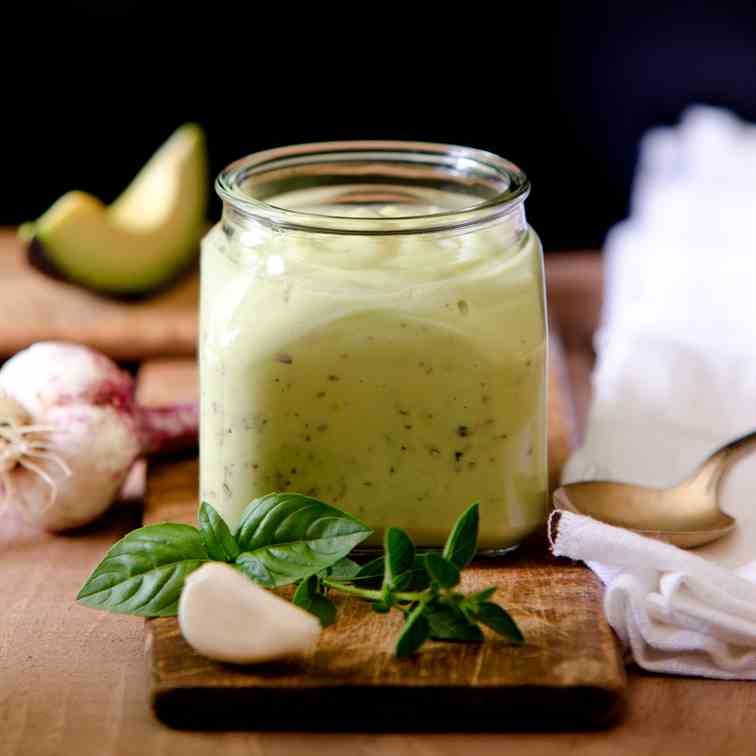 Basil Avocado Salad Dressing