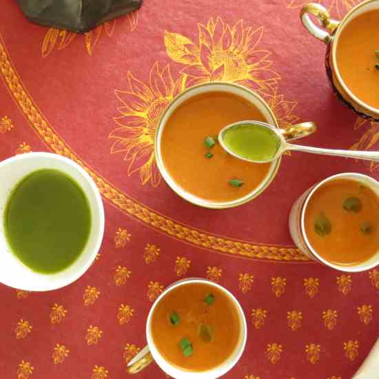 blistered sweet pepper soup