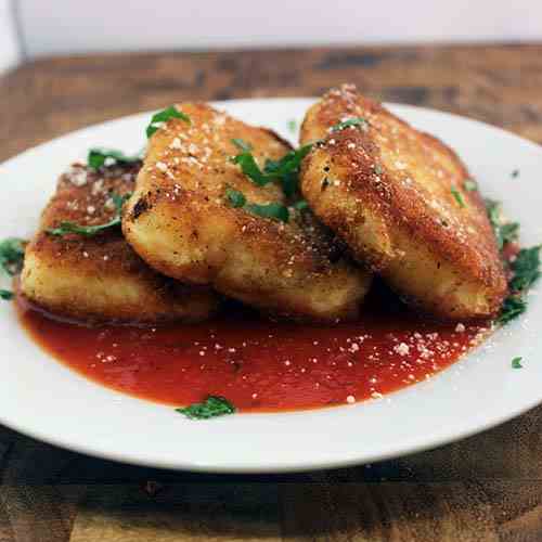 Crispy Colby Cornmeal Cakes