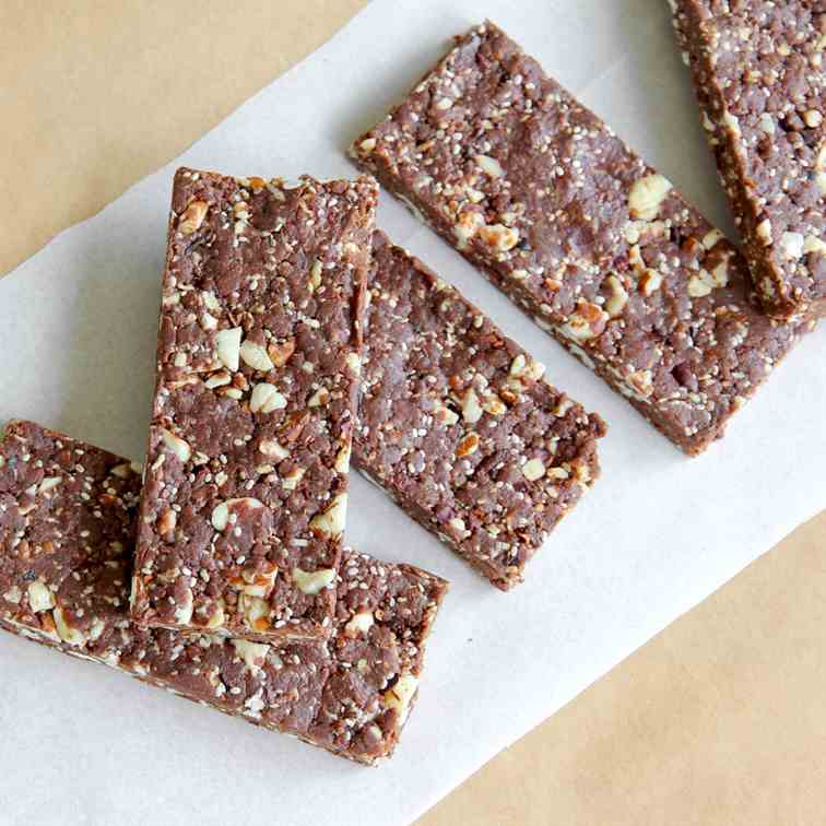 Heavenly Raw Chocolate Protein Bars