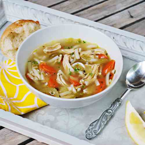 Chicken Noodle Soup with Lemon