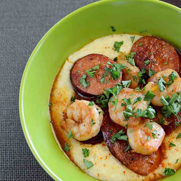 Cajun Shrimp and Grits 