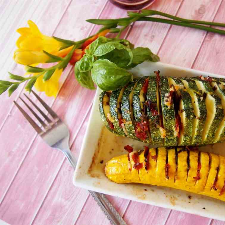 Hasselback Zucchini